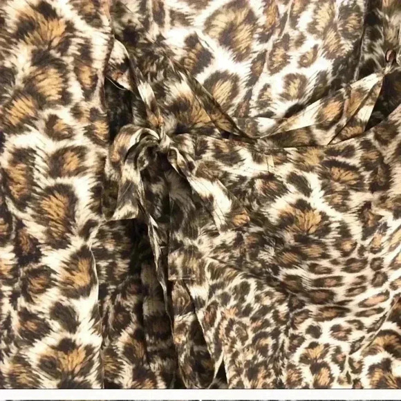 NWT Helmut Lang Silk Leopard Overlay Top sz L - Picture 4 of 5